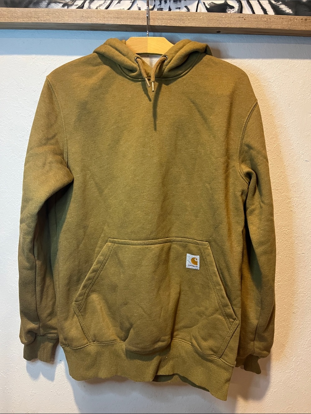 Carhartt Rain Defender Loose Fit Pullover Hoodie in Brown size Small